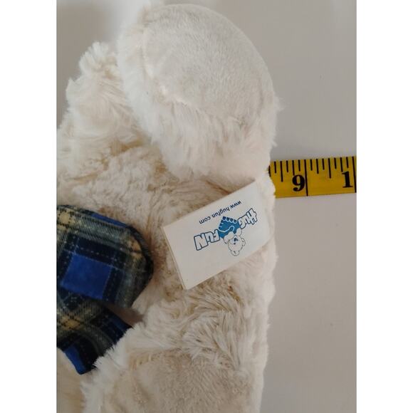 🎄 ❄️Plush Winter Teddy Bear 🧸 Blue Plaid Hat & Scarf ✨ 8" Holiday Decor - Picture 7 of 10